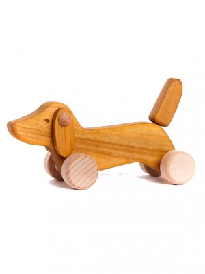 Prietenul meu Dachsy, jucărie din lemn 