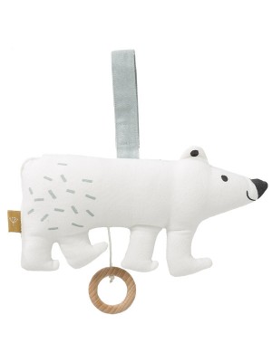Jucărie muzicală, din bumbac organic, Polar Bear