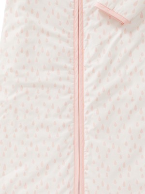 Sac de dormit gros, cu mâneci detașabile, model Raidrops Pink, 110 cm