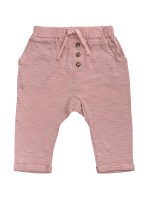 Pantaloni văratici pentru fetițe, roz deschis, din bumbac organic