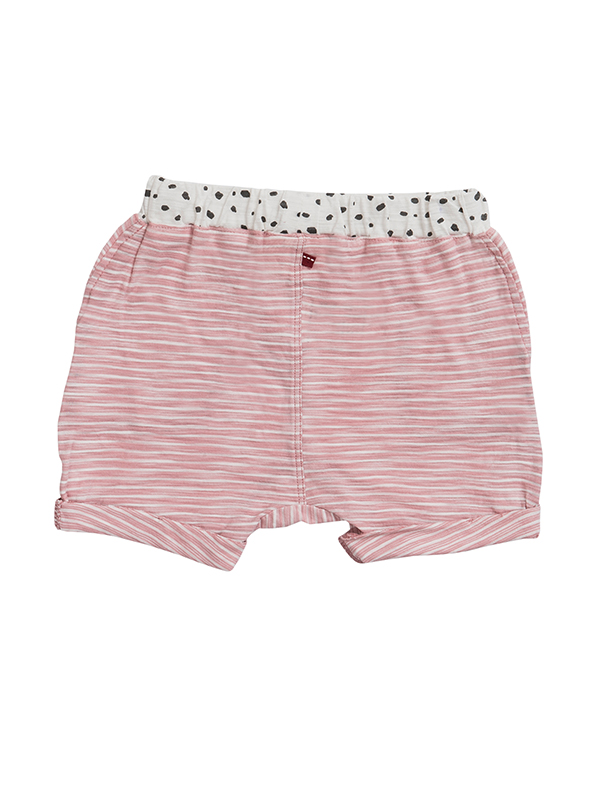 Pantaloni scurți pentru fetițe, roz deschis, din bumbac organic