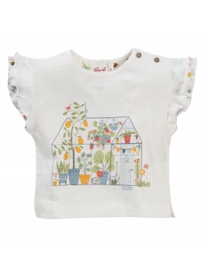 Tricou pentru fetițe, din bumbac organic, Grădina de Poveste