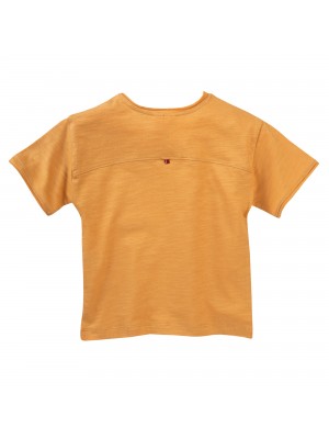 Tricou pentru băieți, din bumbac organic galben muștar