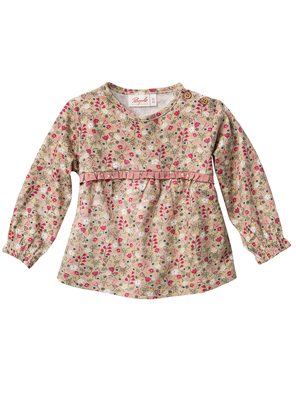 Bluză cu model câmp de flori, din bumbac organic